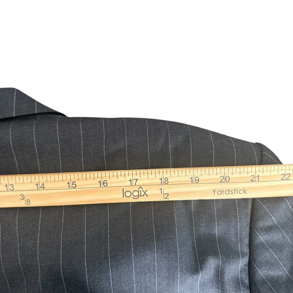 Vitale Barberis Canonico Mens Pinstriped Blazer Suit Jacket Size 50R‎ Super 110s